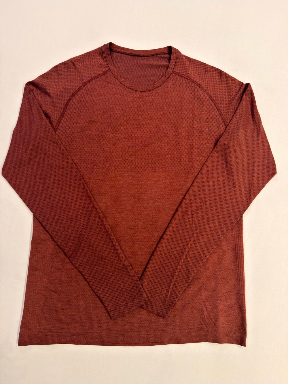 lululemon Metal Vent Tech Long Sleeve Rust Burgundy Heather L